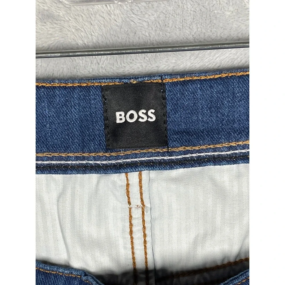 BOSS Hugo Boss Maine Regular Fit Jeans Dark Blue Cashmere Touch Denim 32x30